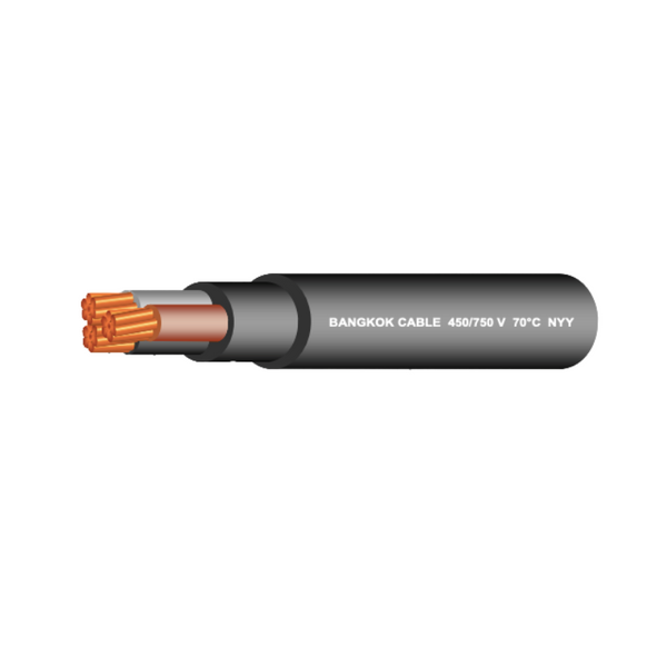 BCC สายไฟหลายแกนฝังดิน 450/750 V 70 °C รุ่น NYY