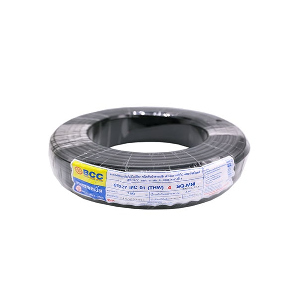 BCC สายไฟแกนเดี่ยว 450/750 V 70 °C รุ่น THW