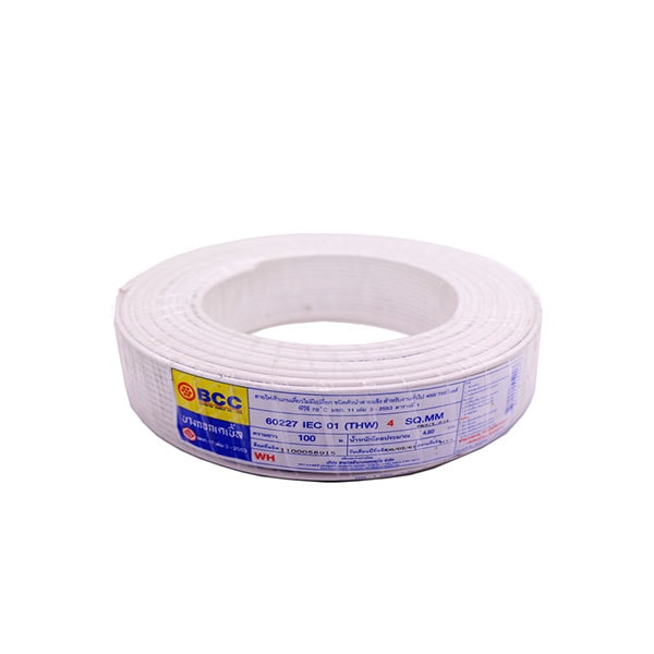 BCC สายไฟแกนเดี่ยว 450/750 V 70 °C รุ่น THW