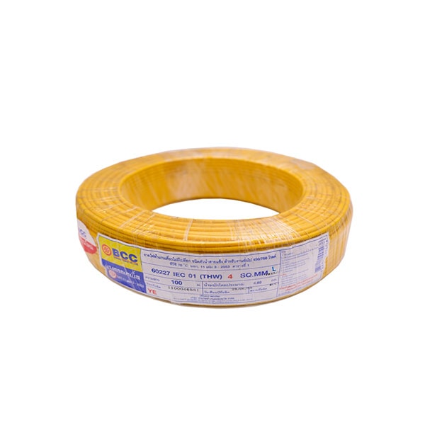 BCC สายไฟแกนเดี่ยว 450/750 V 70 °C รุ่น THW