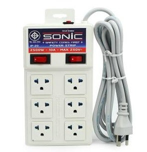 SONIC รางปลั๊กไฟ 6 ช่องเสียบ พร้อมสวิตซ์ควบคุม รุ่น A26