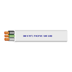 ENTERNAL สายไฟแบน 2 แกน 300/500 V 70 °C รุ่น VAF-G
